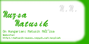 muzsa matusik business card